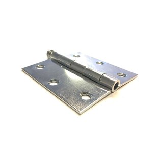 Deurscharnier - Verzinkt Staal - 76x76 Mm - Met Rechte Hoeken