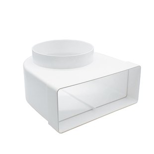 Sencys Vlakkanaal 204x60mm Verloop Knie Ø125mm Kunststof