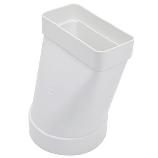 Sencys Vlakkanaal 204x60mm Verloop Recht Ø125mm Kunststof