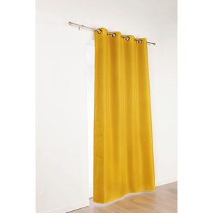 Calypso Verduisterend Kant En Klaar Gordijn Geel 140 X 240 Cm