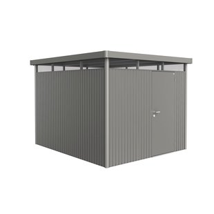 Biohort Metalen Tuinhuis Highline - Kwartsgrijs Metallic - 275x315cm - Enkele Deur