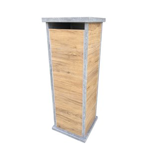 Brievenbus Palma Woodlook - Natuursteen En Keramiek - Blauwe Hardsteen - 32x98x32cm
