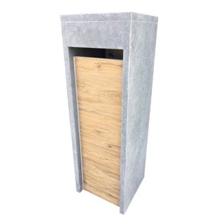 Staande Brievenbus Alicante Woodlook - Keramiek En Natuursteen - Blauw - 34x103x34cm