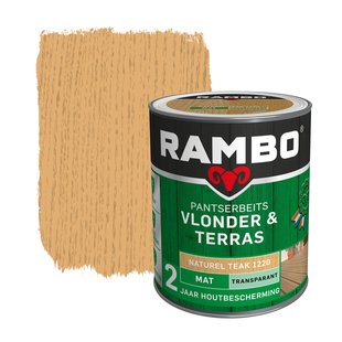Rambo Pantserbeits Vlonder En Terras Transparant Mat Naturelteak 1l