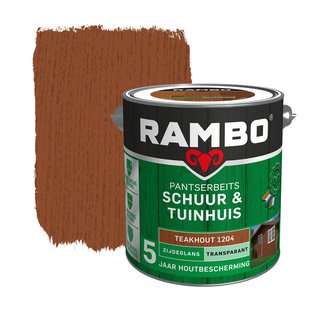 Rambo Pantserbeits Schuur En Tuinhuis Transparant Zijdeglans Teakhout 2,5l