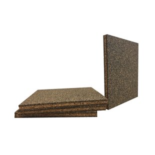 Akoestische Isolatieplaat Noma Rub - Kurk/polyurethaan - Rd Waarde 0,17m² K/w - 10mm - 15x15cm - 4 Stuks