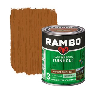 Rambo Pantserbeits Tuinhout Transparant Zijdeglans 1203 Donkereiken 0,75l