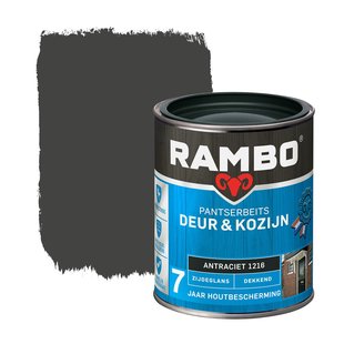 Rambo Pantserbeits Deur En Kozijn Dekkend Zijdeglans 1216 Antraciet 0,75l