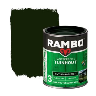 Rambo Pantserbeits Tuinhout Dekkend Zijdeglans 1127 Rijtuiggroen 0,75l