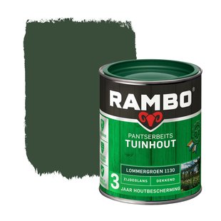 Rambo Pantserbeits Tuinhout Dekkend Zijdeglans 1130 Lommergroen 0,75l
