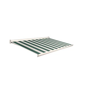Domasol Knikarmscherm F10 Manueel Ral9001 Groen Creme Doek D517 400x300cm