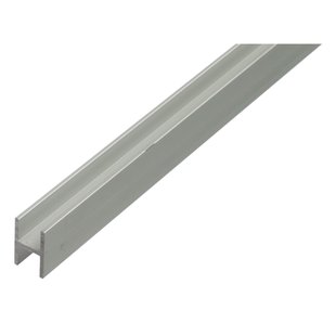 Alberts H-profiel - Aluminium Zilver - 13,5x22x1,5mm 2m