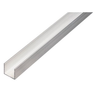 Alberts U-profiel - Aluminium - 25x25x2mm 1m