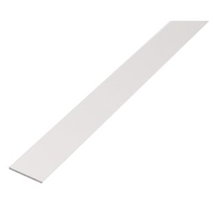 Alberts Plat Profiel - Aluminium Wit - 30x2mm 2,6m