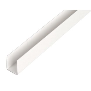Alberts U-profiel - Pvc Wit - 21x10x1mm 2m