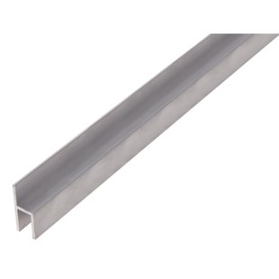 Alberts H-profiel - Aluminium Zilver - 26x11x1,5mm 1m