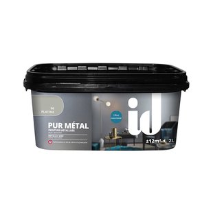 Les Decoratives Pur Métal Muurverf - Metallic - Platine - 2l