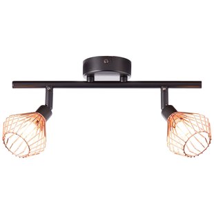 Brilliant Plafondspot Dalma Zwart Messing 2xg9