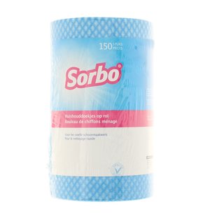 Sorbo Huishouddoekjes 20x40cm Op Rol - 150 Stuks