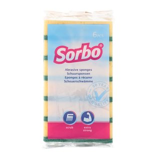 Sorbo Schuurspons 6 Stuks