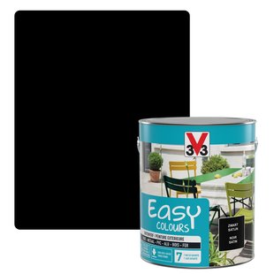 V33 Buitenverf Easy Colours Zijdeglans Zwart 2,5l