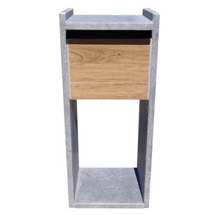 Brievenbus Staande Brievenbus Everest Woodlook - Natuursteen - Blauw - 40,5x100x32cm