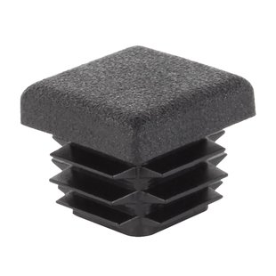 Alberts Einddoppen Met Lamellen Voor Vierkante Buis Zwart 4st.