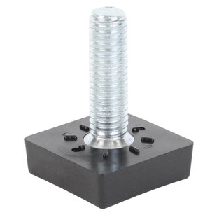 Alberts Stelschroef Voor Stop Met Schroefdraad M8, Voet 15x20 Mm Staal /kunststof Zwart - 4st