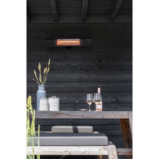 Eurom Terrasverwarmer Heat And Beat - Wandmontage - 2000w - Zwart