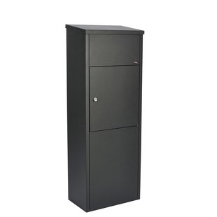 Allux Pakketbrievenbus 600 - Staal - Zwart - 38x105x23cm