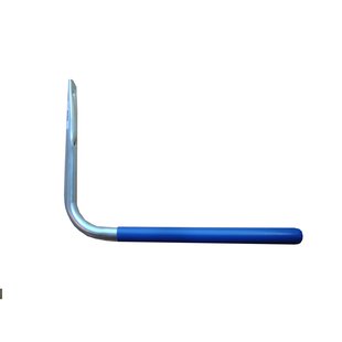 Mottez Haak Recht Grijs/blauw Ø16mm 300mm