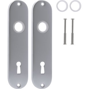 Langschild Sleutelgat 72mm Ovaal Aluminium