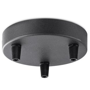 Home Sweet Home Plafondplaat Metaal Zwart 3 Uitgangen