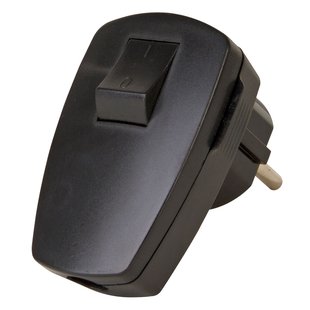 Kopp Stekker Geaard Afschakelbaar Haaks Zwart