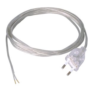 Kopp Aansluitkabel+ Euro Stekker 2m Transparant