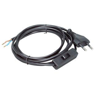 Kopp Aansluitsnoer Met Eurostekker Zwart 2 Meter