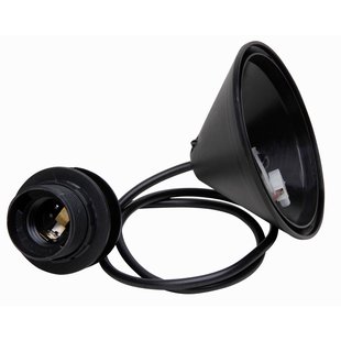 Kopp Snoerpendel E27 Met Kap 110mm Zwart