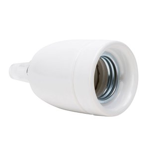 Kopp Lamphouder E27 Porselein Met Trekontlasting Wit