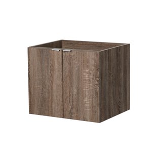 Aquavive Wastafelonderkast Cecina 47cm - Donker Eiken Houtlook - Met 2 Deuren - 47,6x50x59,4cm