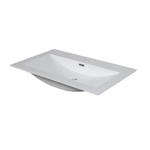 Aquavive Wastafel Cecina/savena 80cm Glanzend Wit