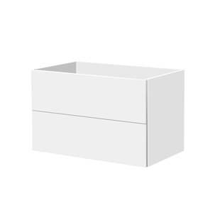 Aquavive Wastafelonderkast Savena 80cm - Hoogglans Wit - Met 2 Lades - 80x50x47,4cm