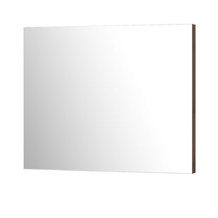 Aquazuro Klassieke Badkamerspiegel Napoli - Rechthoekig - Bruine Eik - 90x80 Cm