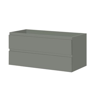 Aquazuro Wastafelonderkast Napoli 120cm - Donkergrijs Mat - Met 2 Lades - 119,4x50x47,5cm