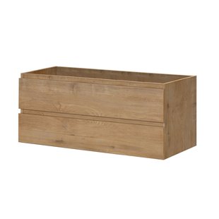 Aquazuro Wastafelonderkast Napoli 120cm 2 Laden Natuur Eik