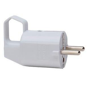 Kopp Aardingsstekker + Zij-ingang En Schuifoog Wit