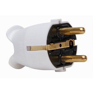 Kopp Stekker Geaard Achter-invoer Wit