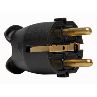 Kopp Stekker Geaard Achter-invoer Zwart