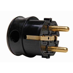 Kopp Stekker Adapter Geaard 1-voudig Zwart