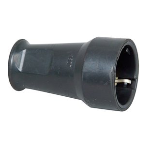 Kopp Contrastekker Randaarde Rubber Zwart