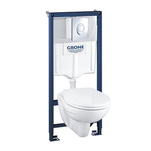 Grohe Solido Inbouwtoilet Set Met Randloze Toiletpot Geo - Wit